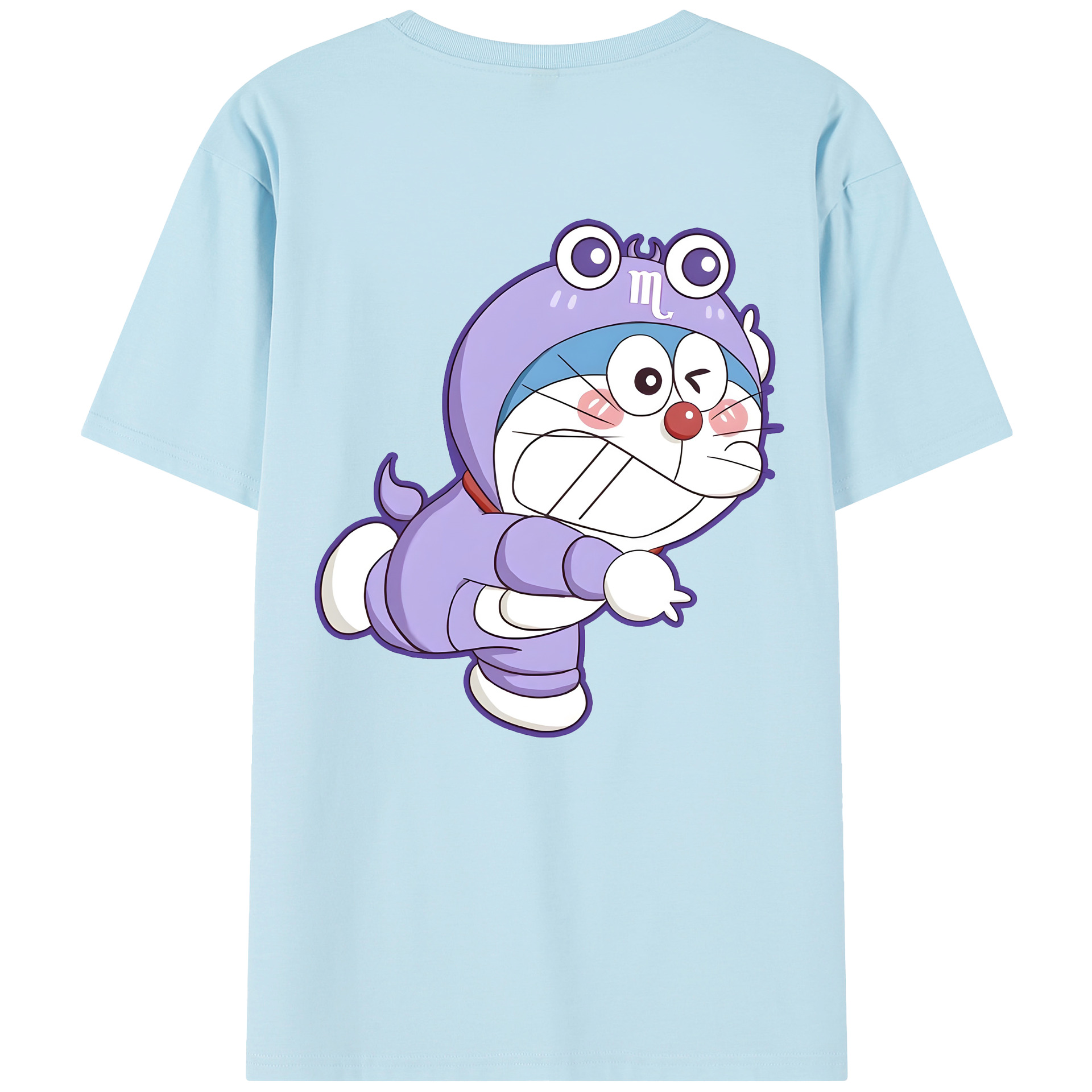 （画像用） ドラえもん Doraemon 綿100％半袖Tシャツ（背面プリント）